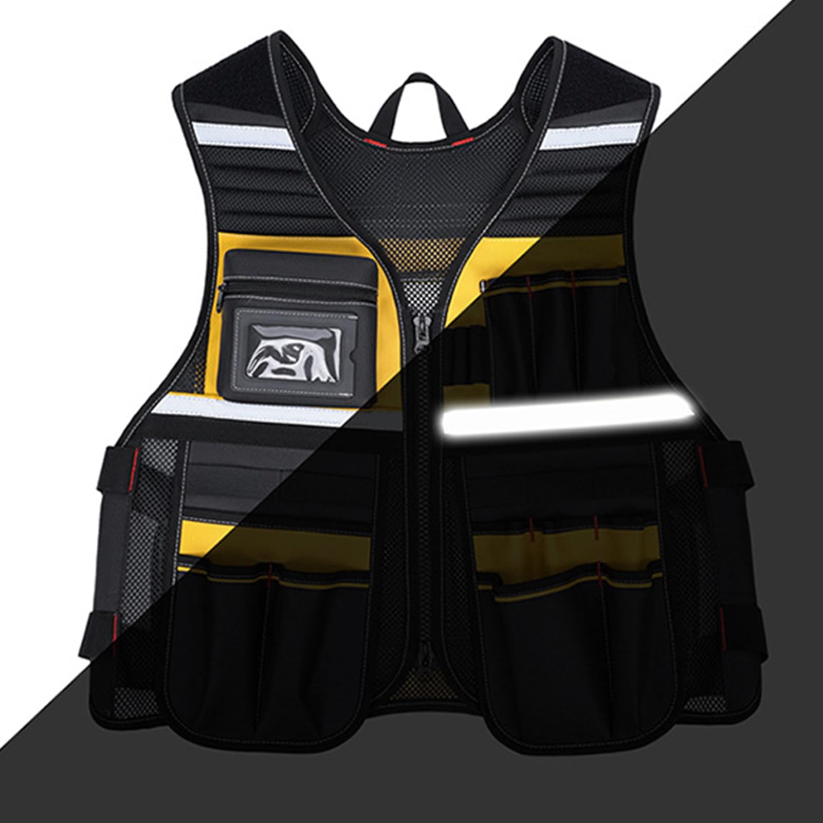 Gilet De Travail | Ceinture À Outils Multi-Poches Et Organisateur De Sécurité - Gilet À Outils Pour Électricien,Pour Mari Père Charpentier Construction Nettoyage Grill Mécanicien Anniversaire