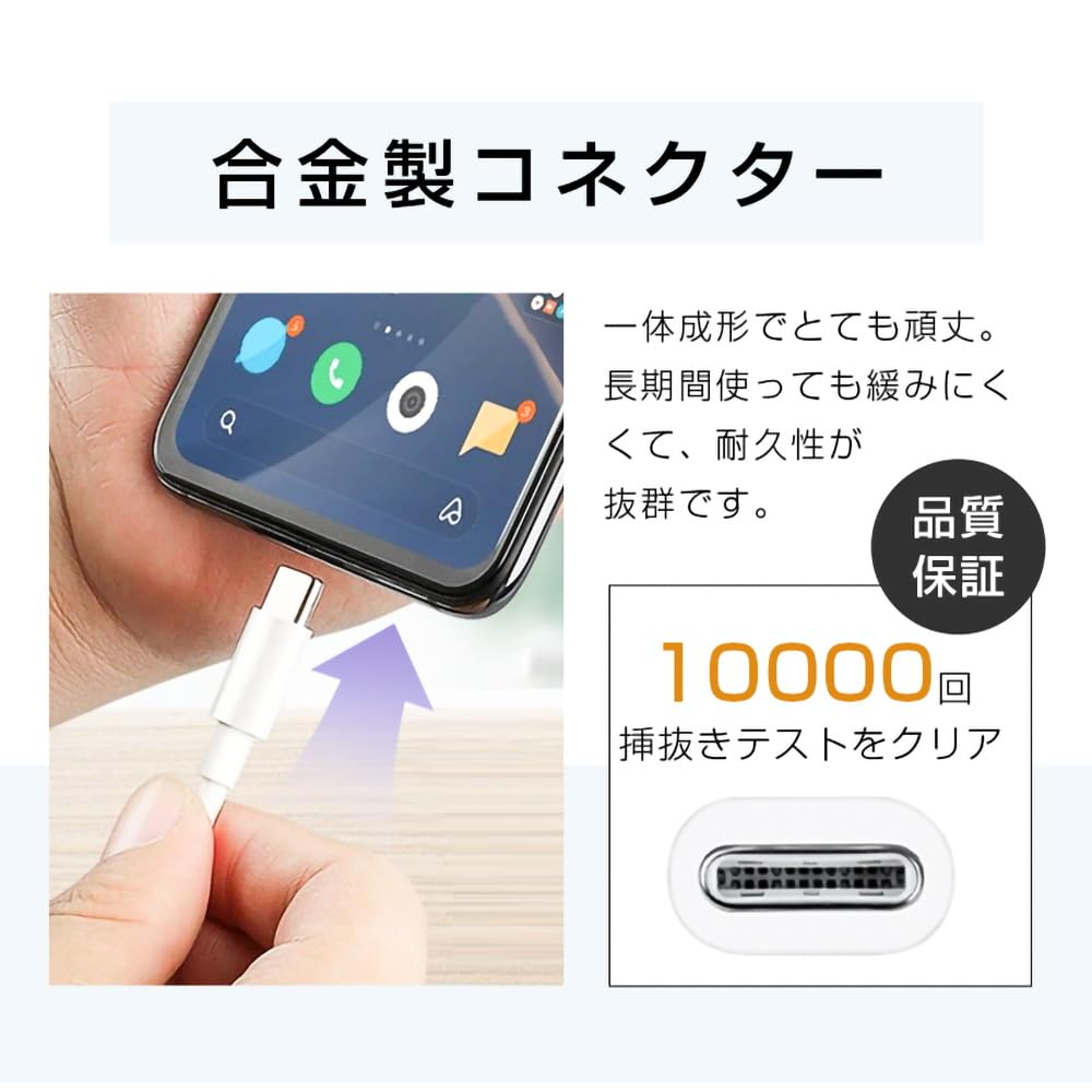 Amazon.co.jp: iPhone 16 ケーブル USB Type C to Type C ケーブル 2m