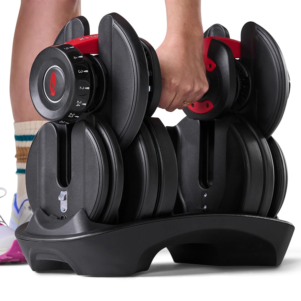 Bowflex SelectTech 552i Manubri Regolabili (Coppia) 2–24 kg – 15 Pesi in 1, Design Compatto Salvaspazio, Ideali per Home Gym, Allenamento Progressivo, App JRNY Inclusa (2 Mesi Gratis)