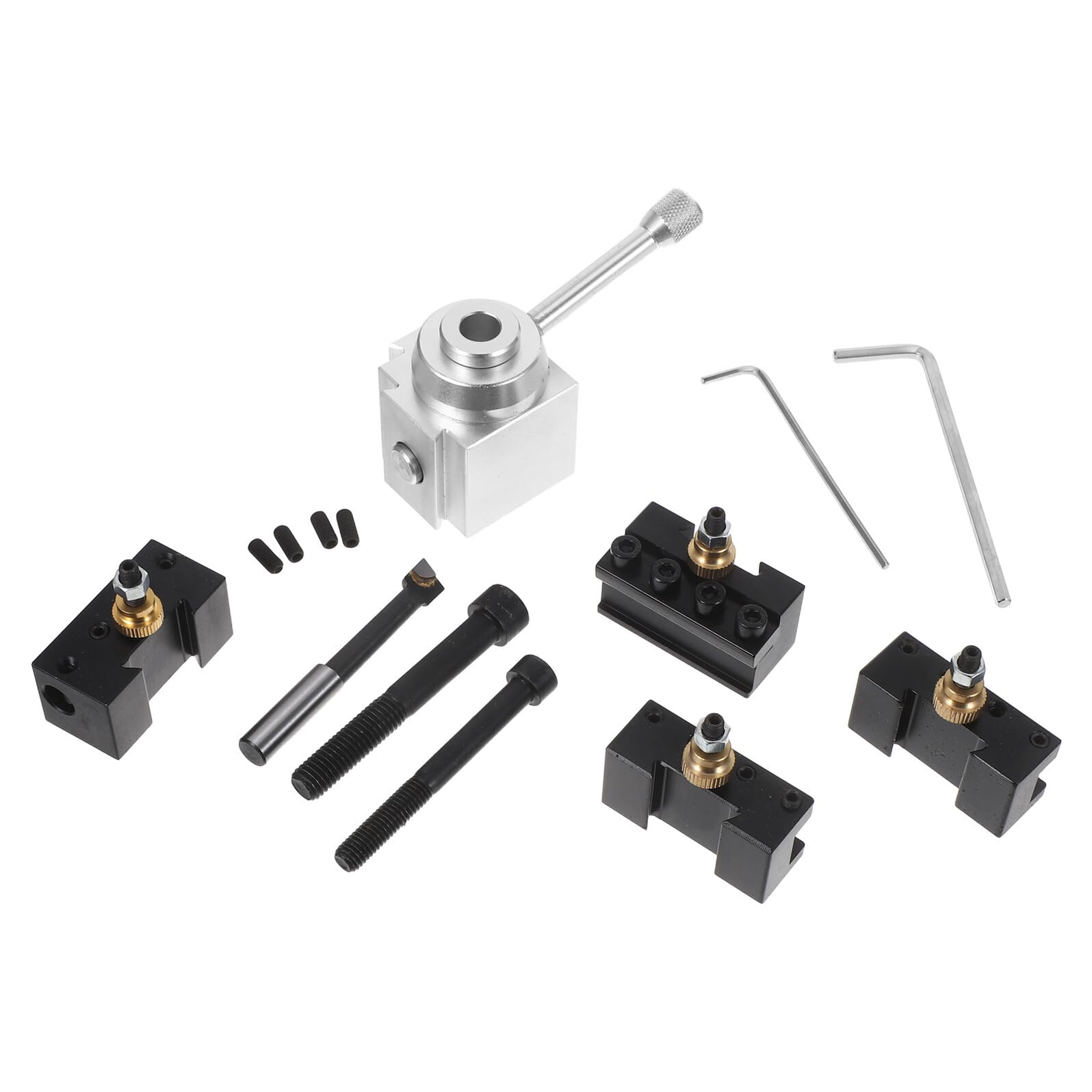 Portautensili per Tornio Mini in Lega di Alluminio Kit 8 Pezzi Cambio Rapido per Lavorazione Metalli Officina Personale e Professionale