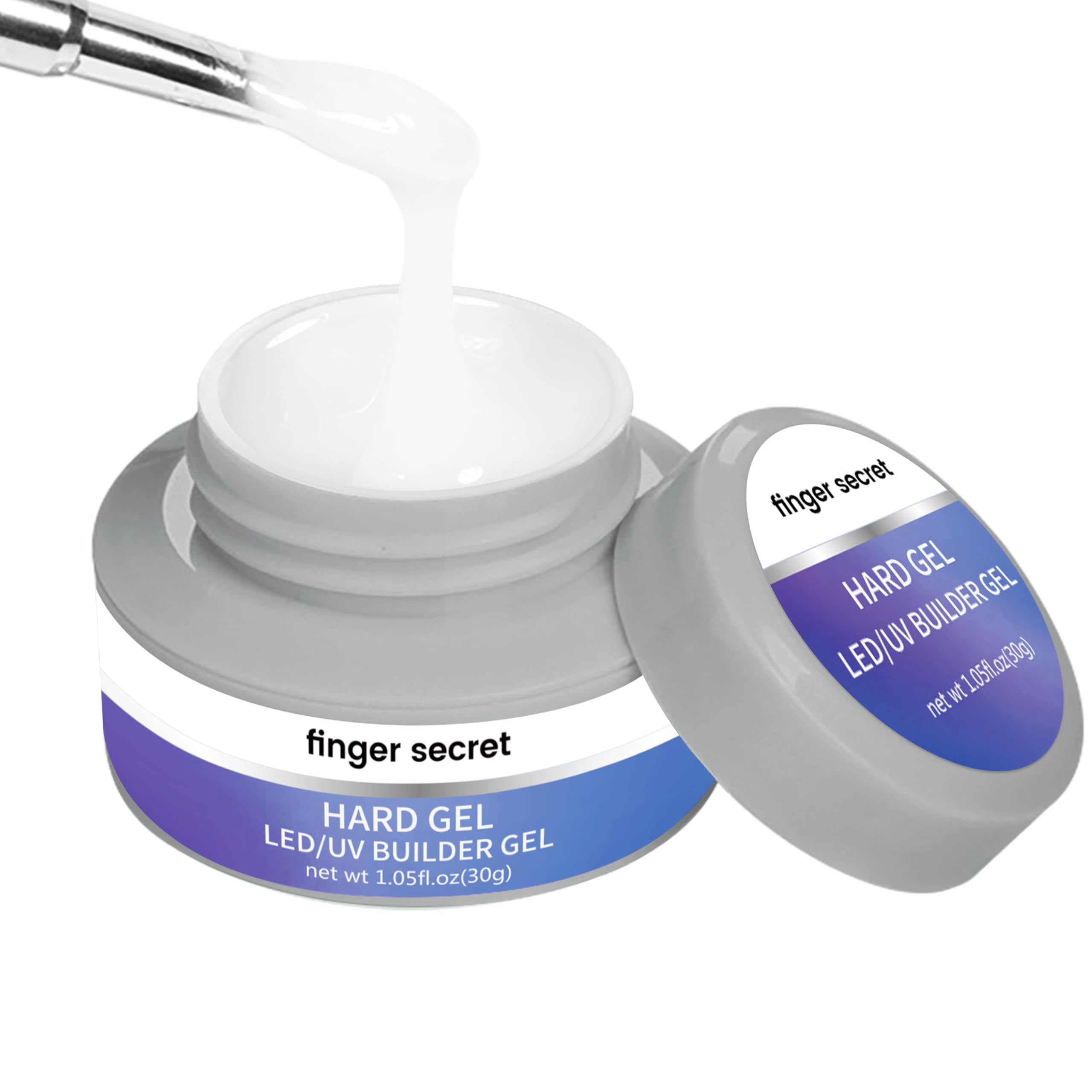 Hard Gel Builder Gel for Nails Long-lasting Hand White 3D Sculpting Nail Extension Nail Builder Kit 1oz (white, 1fl.oz)