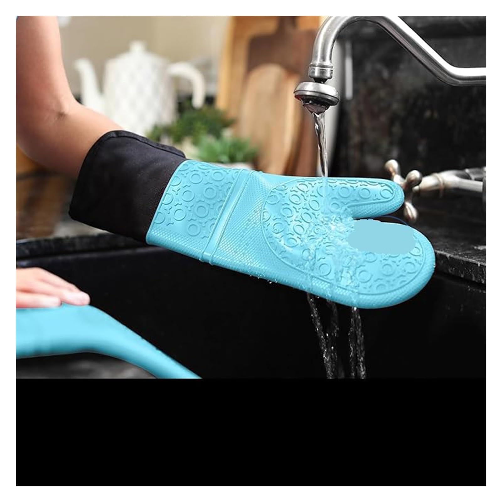 Moufles de Four matelassées en Coton, Gants de Cuisine Anti-Chaleur