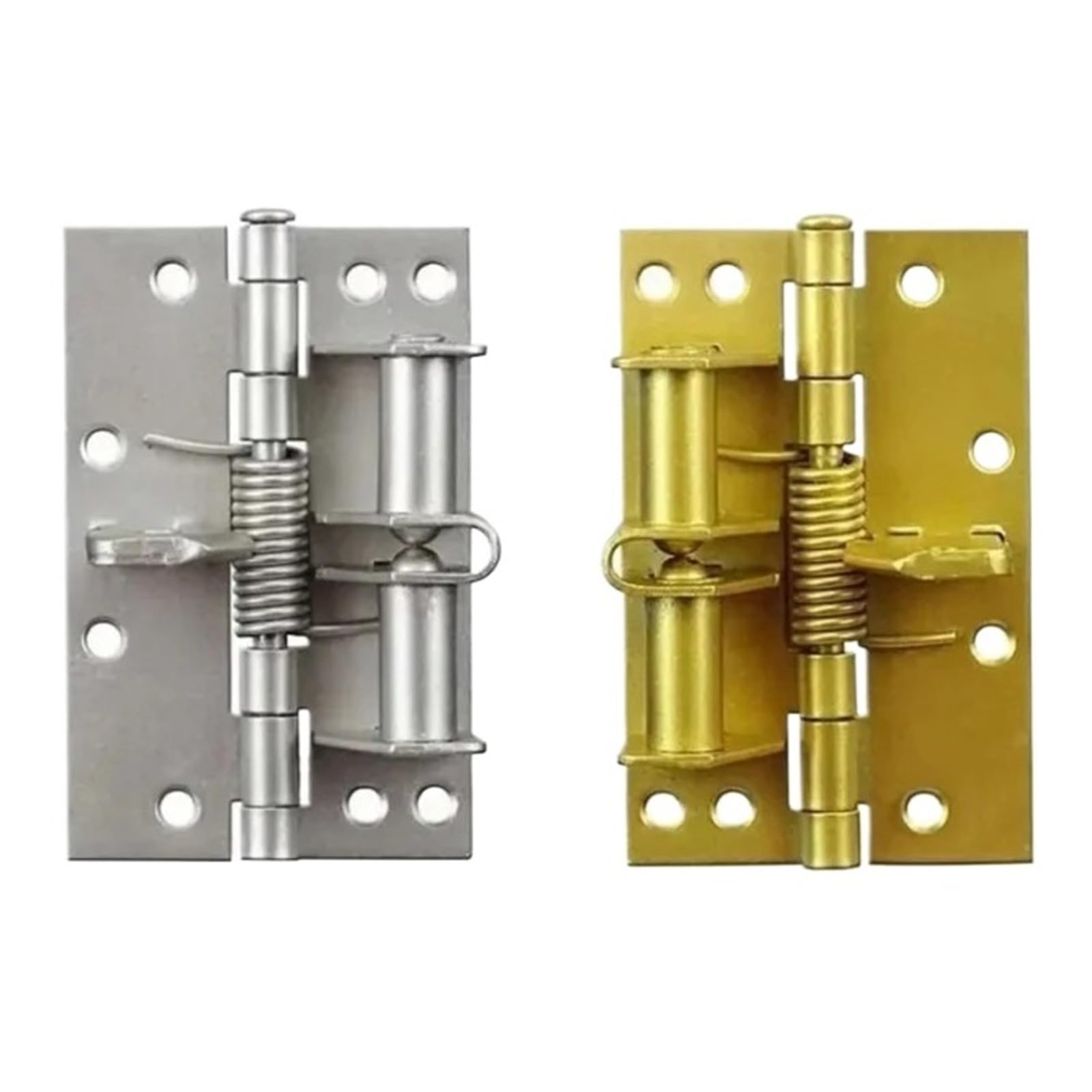 3 in 1 Automatic Self Closing Door Hinges with Positioning 90 Degrees Integrates Spring Hinge, Closer and Stopper(Black)