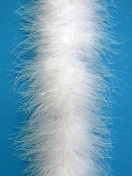 Feather Boa Marabou White 2 Yards Long 72"