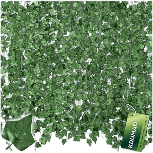 KRUMAD Fake Efeu Künstlich Girlande 12 Stück Set, 27  Meter...