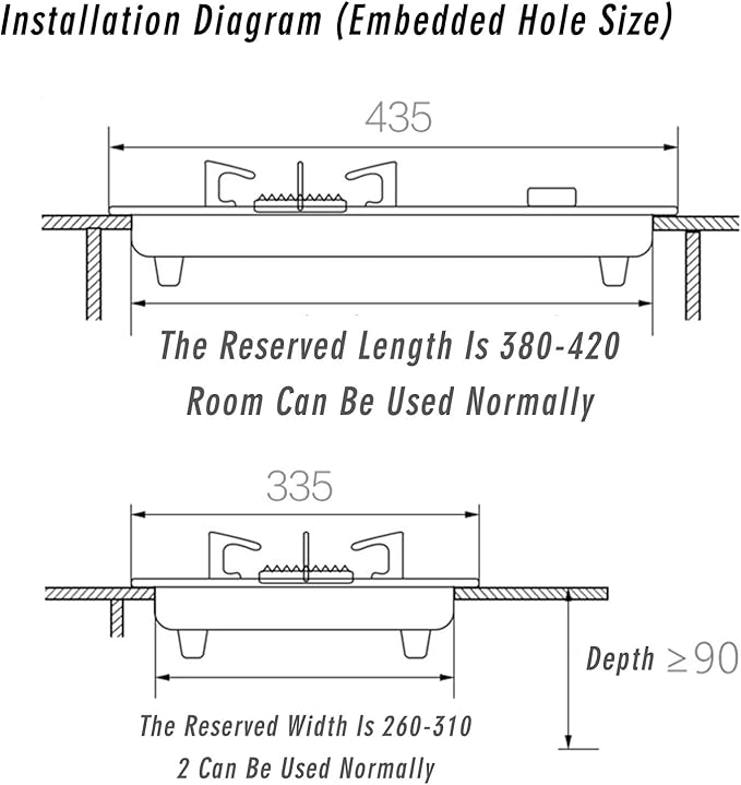 Estufa de Gas Empotrable 1 Puesto 33.5 cm miniatura 8
