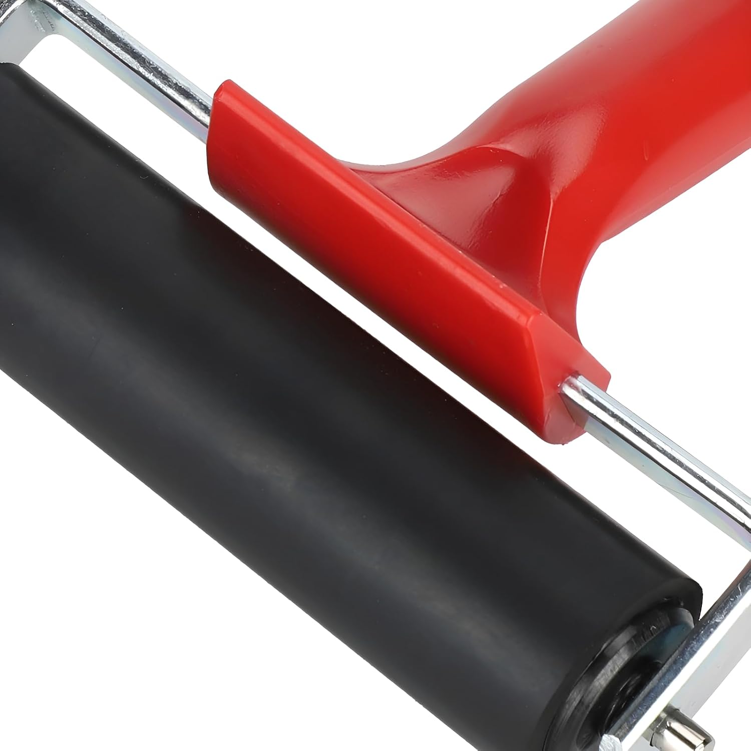 ACNTENY Rubber Brayer Rollers for Printmaking, Red Black, 6 cm, 2 Pcs