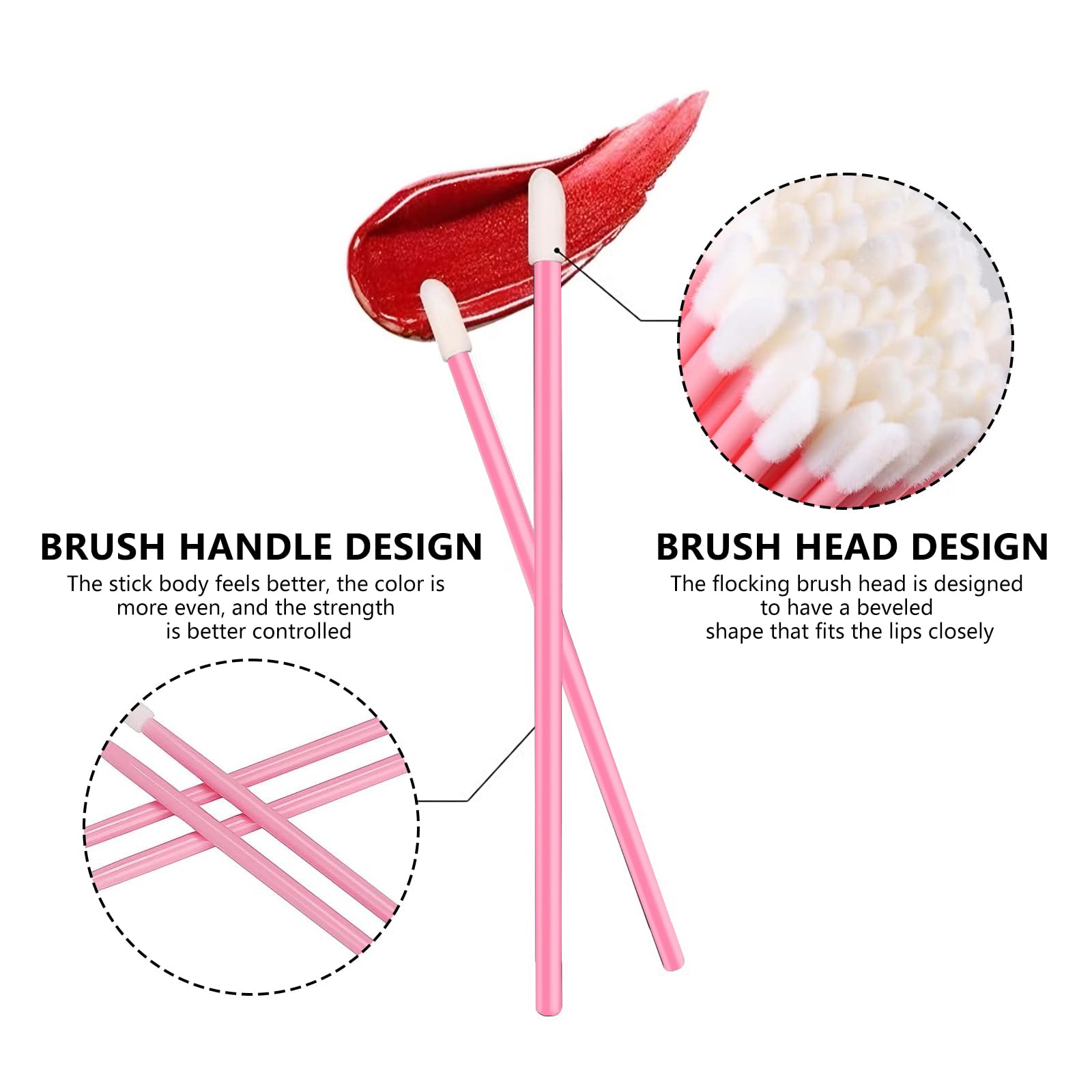 400 PCS Lip Brushes and Eyelash Spoolies, Lipstick Lip Gloss Wands Applicator Tool Makeup Beauty Tool Kits (Spoolie *200 - Image 3