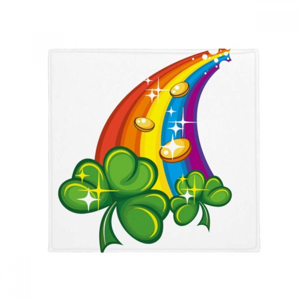 Tapis de sol trèfle Saint-Patrick 80x80cm antidérapant multicolore pour cuisine et entrée