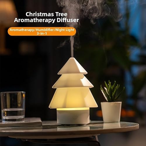 Miniatura 6 de Christmas Tree Aroma Diffuser 120ml For Aromatherapy And Humidifying With Color Changing Light For Home And Office