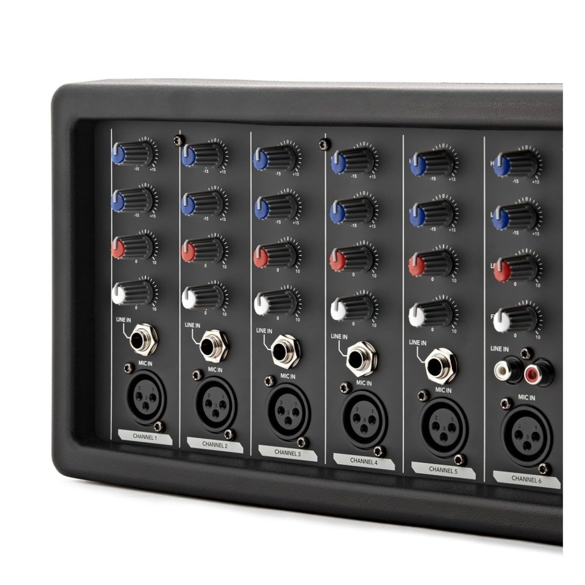 SubZero Mezclador autoamplificado con reproductor multimedia digital | Seis canales con entradas XLR y jack, reproductor MP3 integrado con Bluetooth, 200W RMS/250W pico