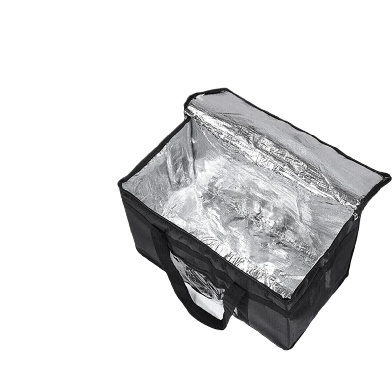 Genérico Caja de asas térmica aislada de 70L, bolsa grande de almacenamiento con cremallera, bolsa de comida de papel de aluminio for Picnic, Camping, entrega