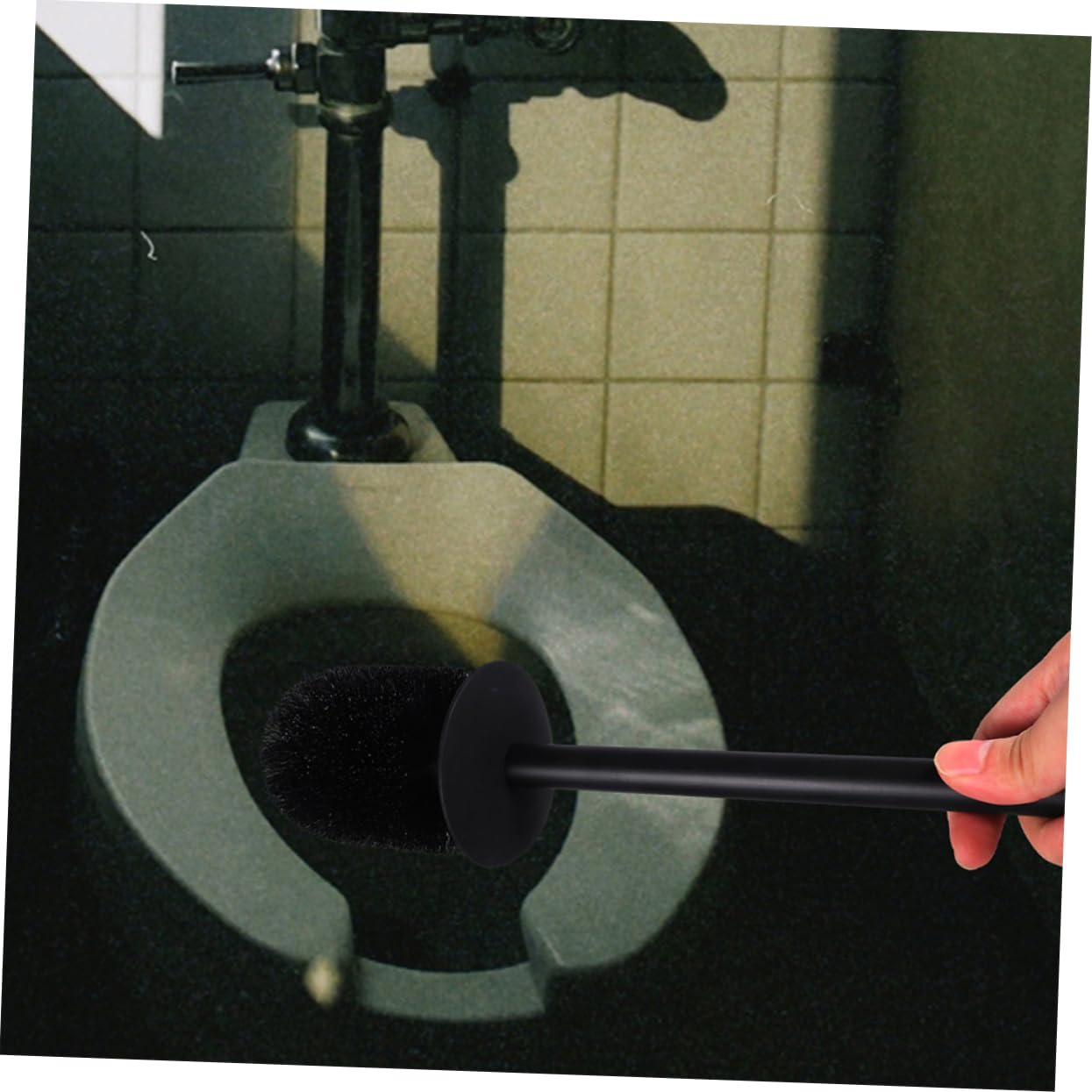Wand Toilettenbürste mit Halter 2 Satz Aluminium Kunststoff für Zuhause