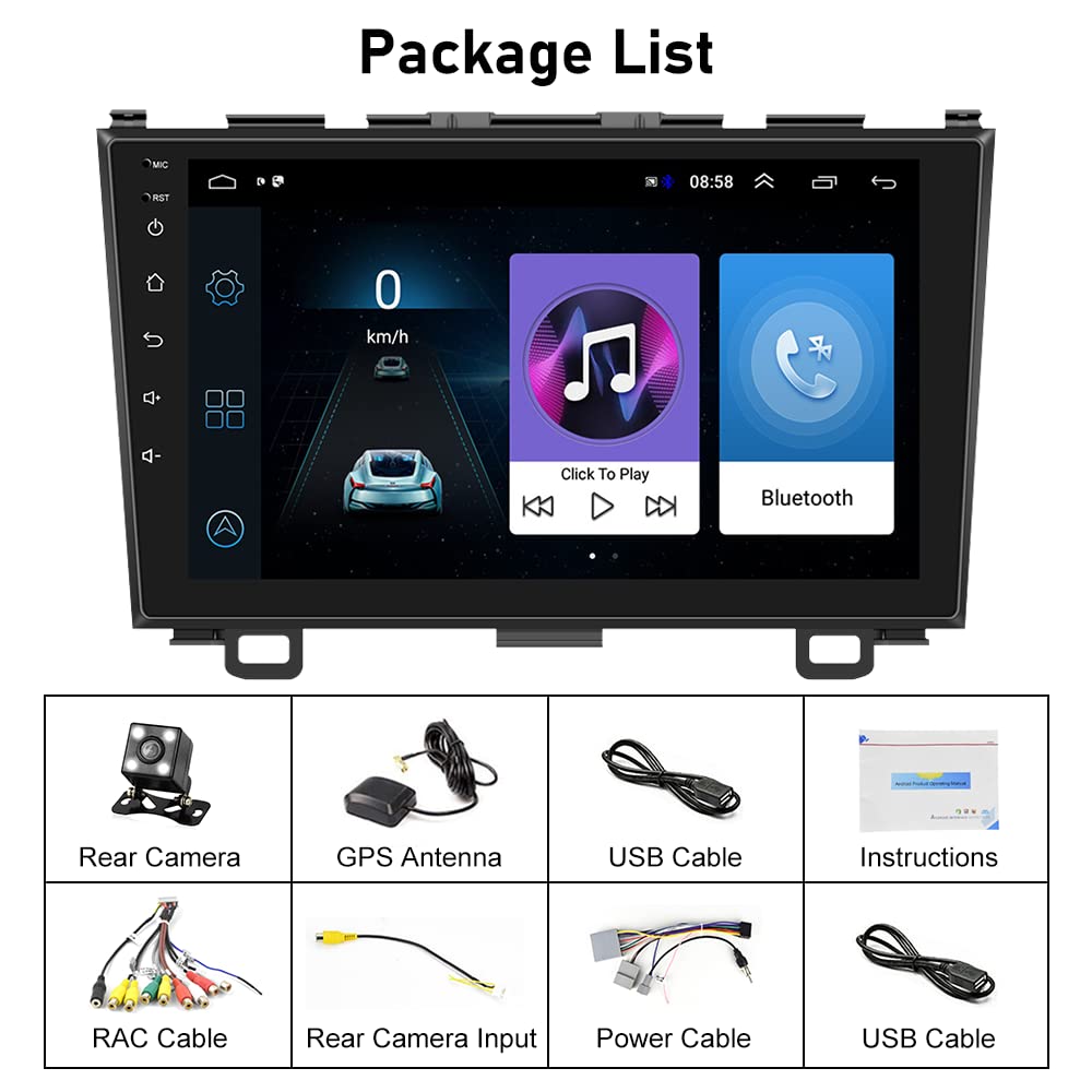 Android Car Stereo Radio for 2007 2008 2009 2010 2011 Honda CRV Radio 9