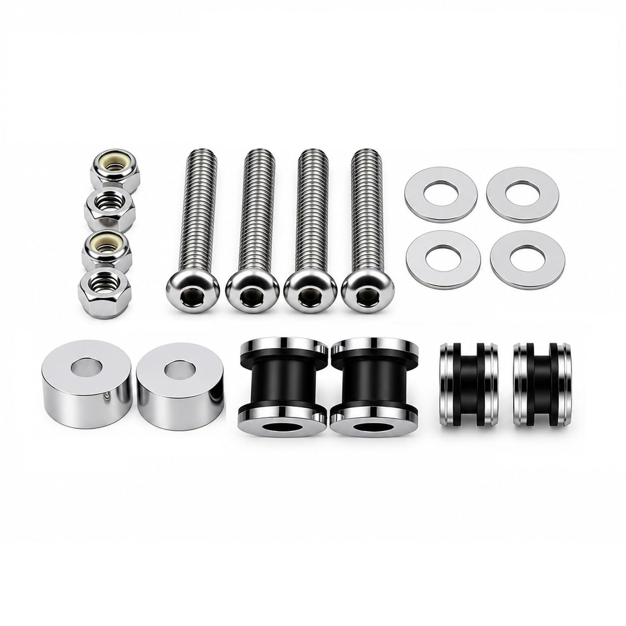 Motorcycle Luggage Rack Sissy Bar Docking Hardware Kit for Harley Davidson FLSTC FXSTSB FXSTC FLSTF FLSTN FXST Replaces # 53531-95B