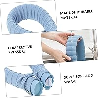 Vista 8 de Bolsa de agua caliente en forma de U con funda de punto extraíble lavable y lavable, bolsa de calor de gel de sílice para el cuidado del cuello