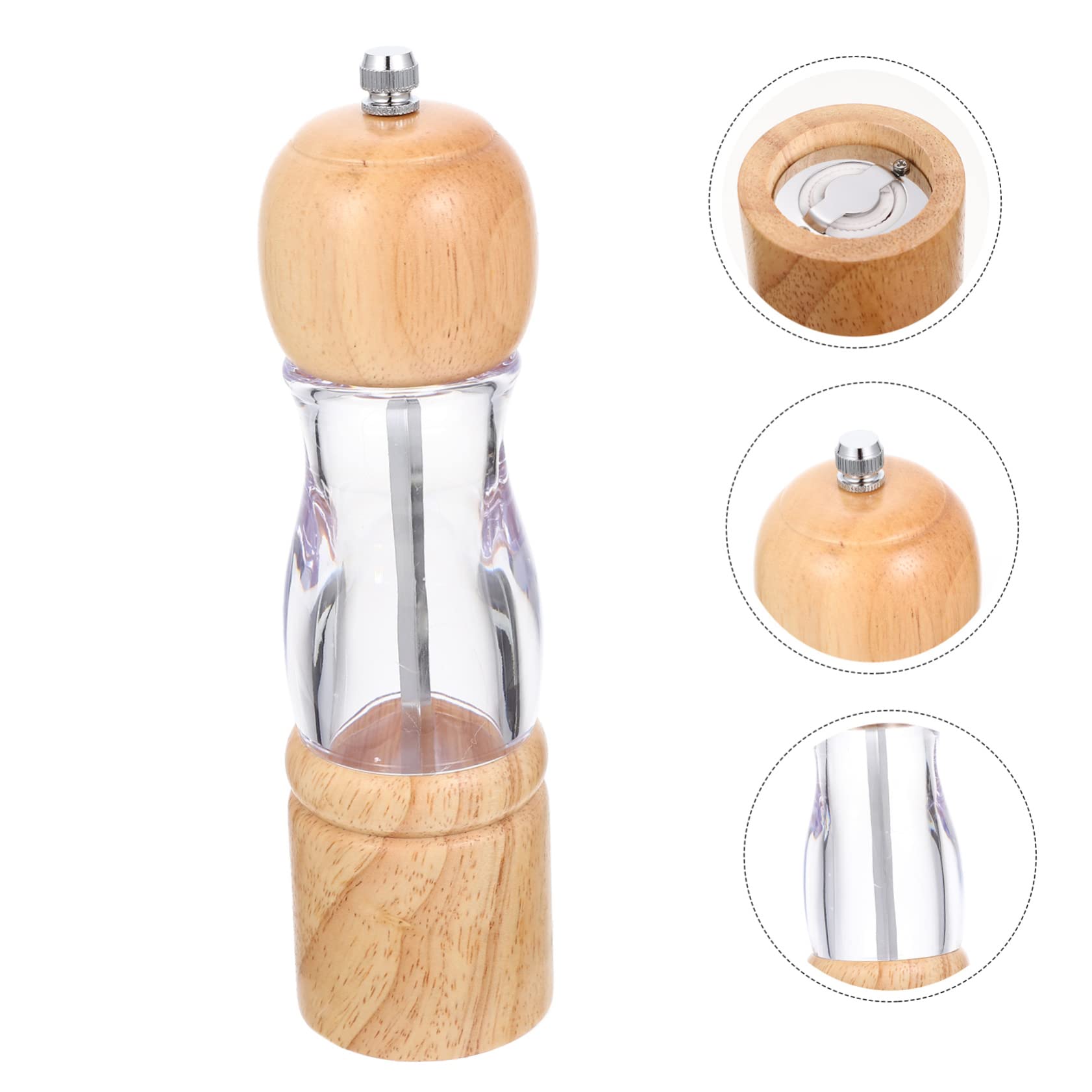 FUNOMOCYA Professional Manual Pepper Mill for Kitchen Coarseness Wooden and Grinder for Salt Pepper and Spices Essential Kitchen Supply and Gadgets