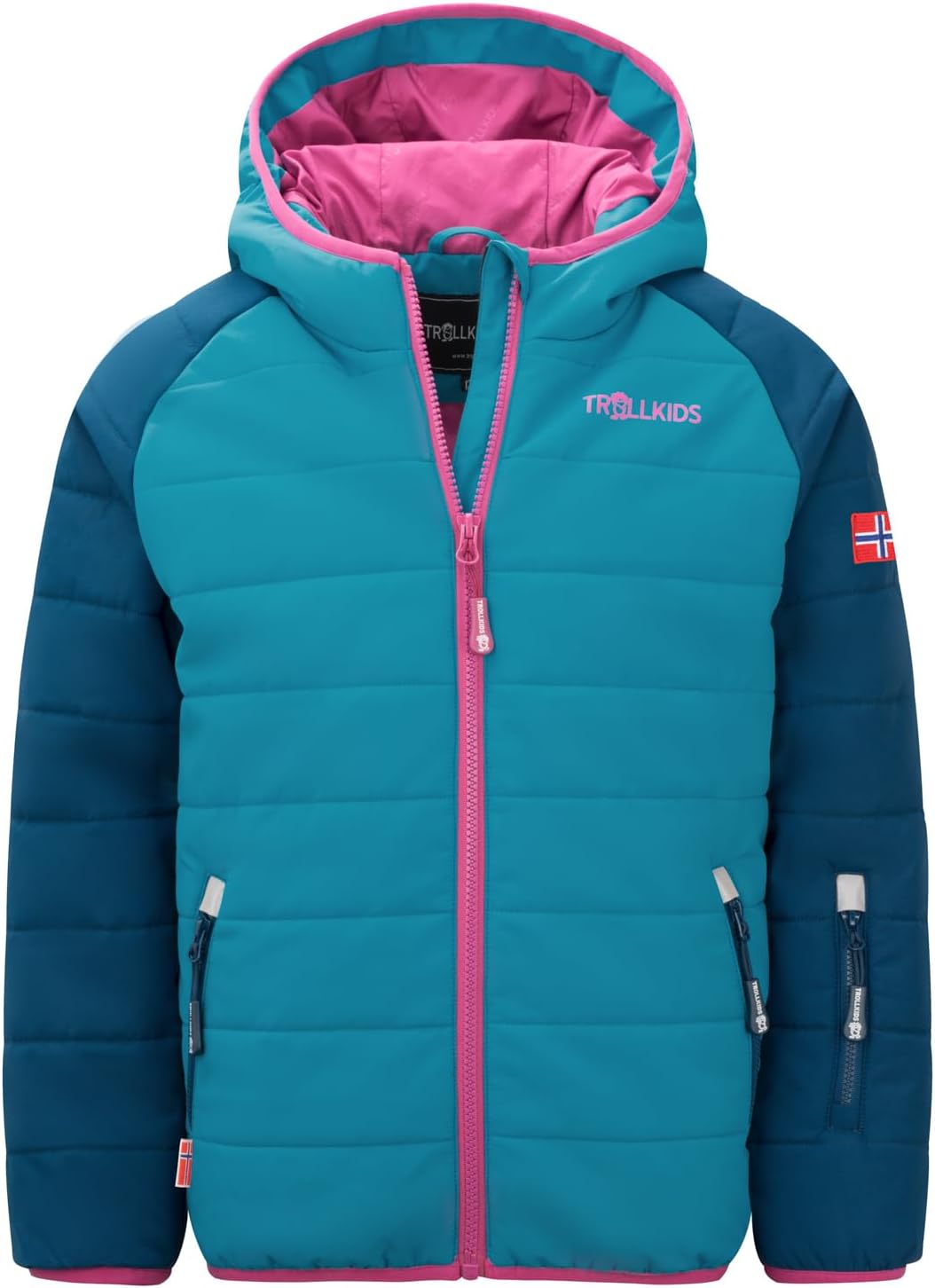 Trollkids Hafjell PRO Sneeuwjas Kinderen - dark turquoise/madeira blue/bright berry