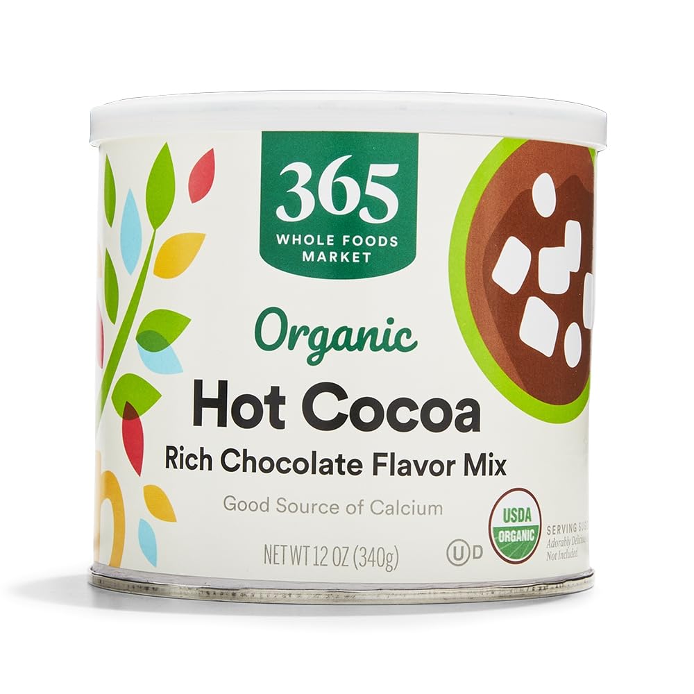 365 by Whole Foods Market, Organic Hot Cocoa, Rich Chocolate Flavor Mix, 12 Ounce