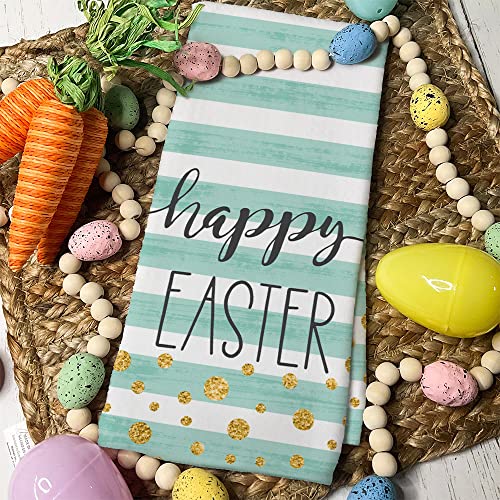 Arkeny Easter Kitchen Towels For Easter Decor Beige Bunny Dish Towels 18X26 Inch Ultra Absorbent Bar Drying Cloth Happy Easter Hand Towel For Kitchen Bathroom Party Easter Decorations Set Of 2 #TOP6