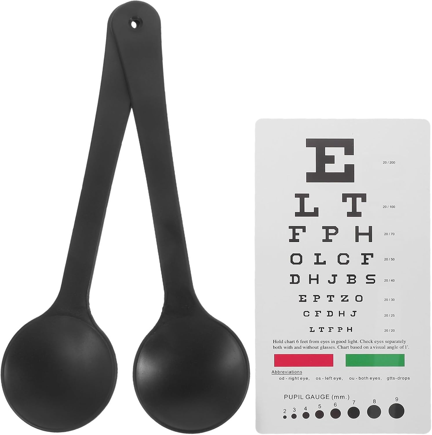 Eye Exam Tool Double-Sided Hanging Eye Chart for Accurate Visual Acuity Measurement 6 Feet Size and School Use