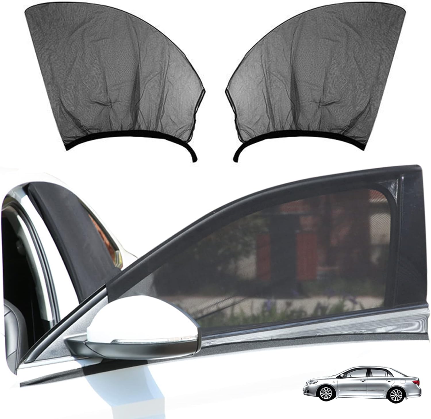 Miytsya 2 PCS Car Window Shades, Breathable Mesh Side Car