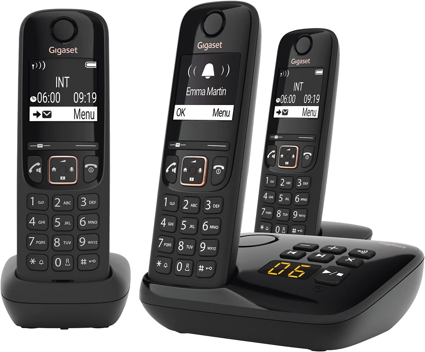 Alcatel F890 Voice Trio Cordless Phone with answering machine and 3