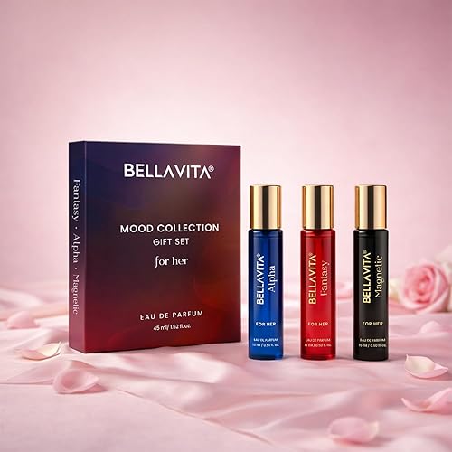 Miniatura 2 de BellaVita Luxury Mood Collection Set de regalo (3 x 0.5 fl oz) para mujer, tecnología inspirada en feromonas, fragancia de larga duración, incluye
