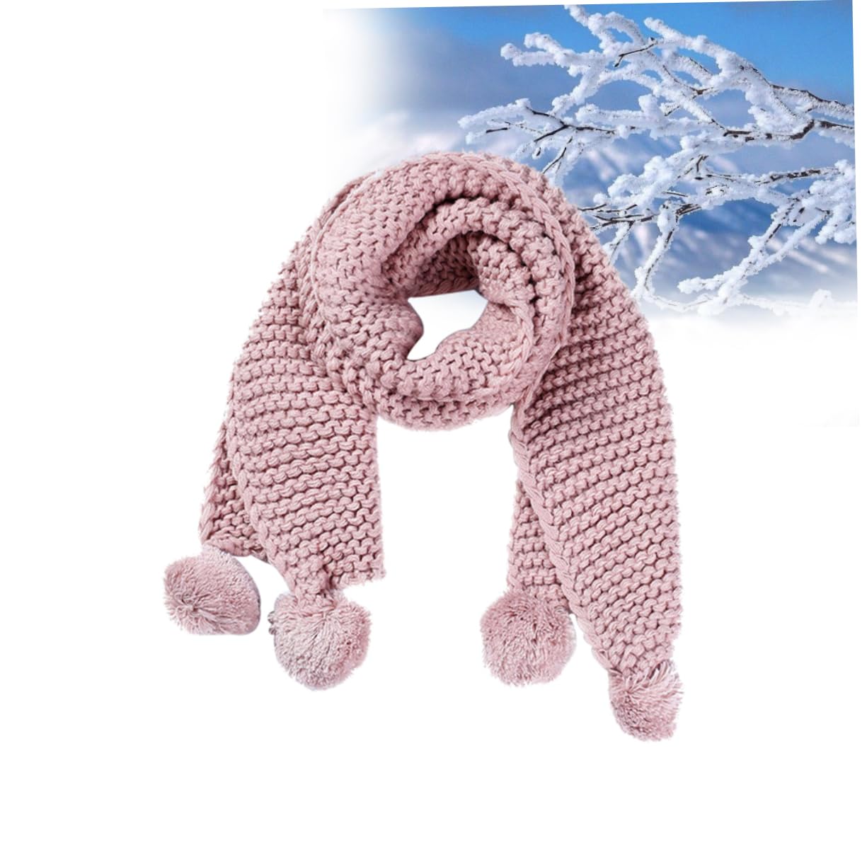 Schal Baby Schal Rosa Kinder 3st Kinder Warmer s s Für Winter Für Flauschiger Kugel Woll Rosa