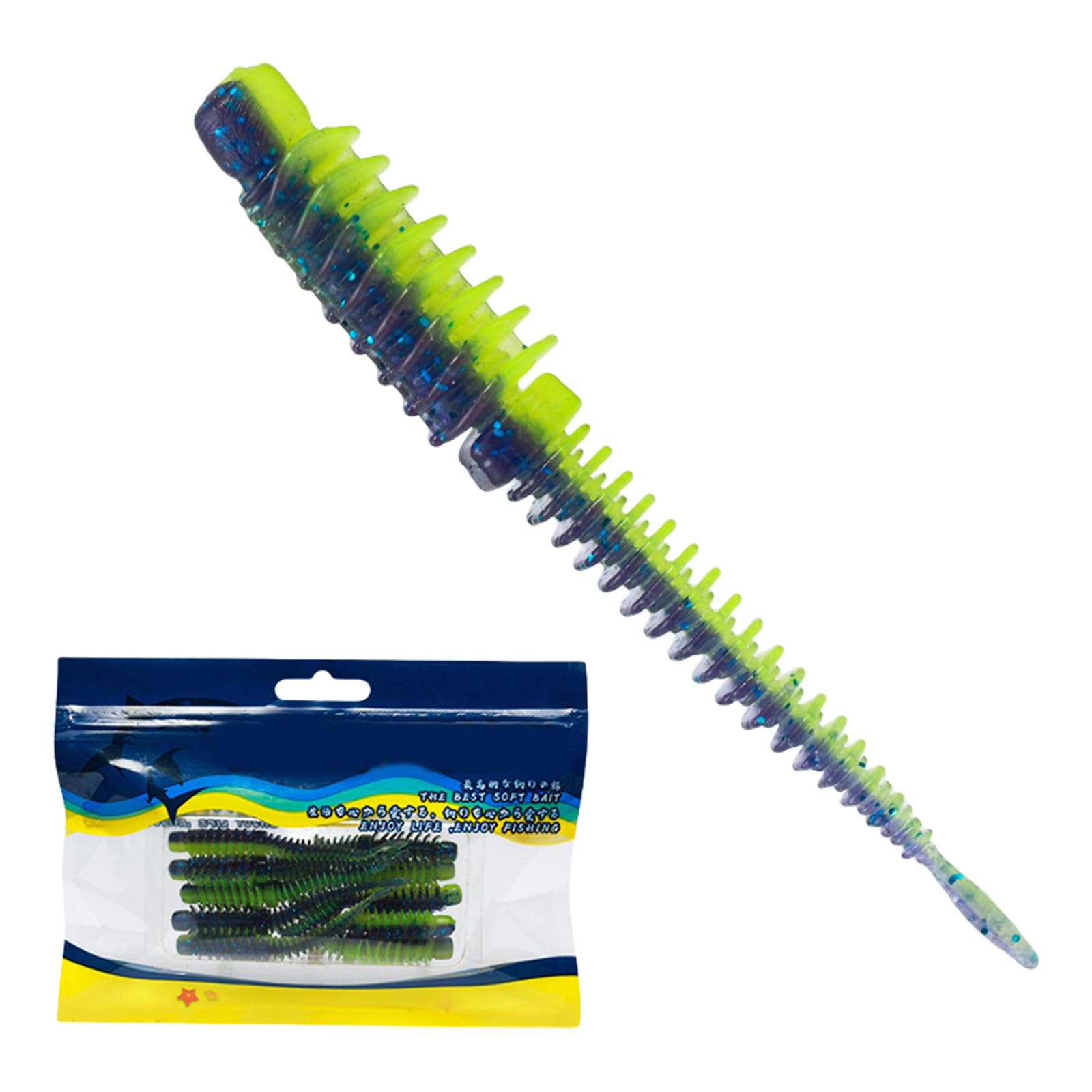 XuQiZZpp 10pcs Floating Fishing Lures Soft Artificial Baits Swimbait Rigs Tackle for Trout High Simulation