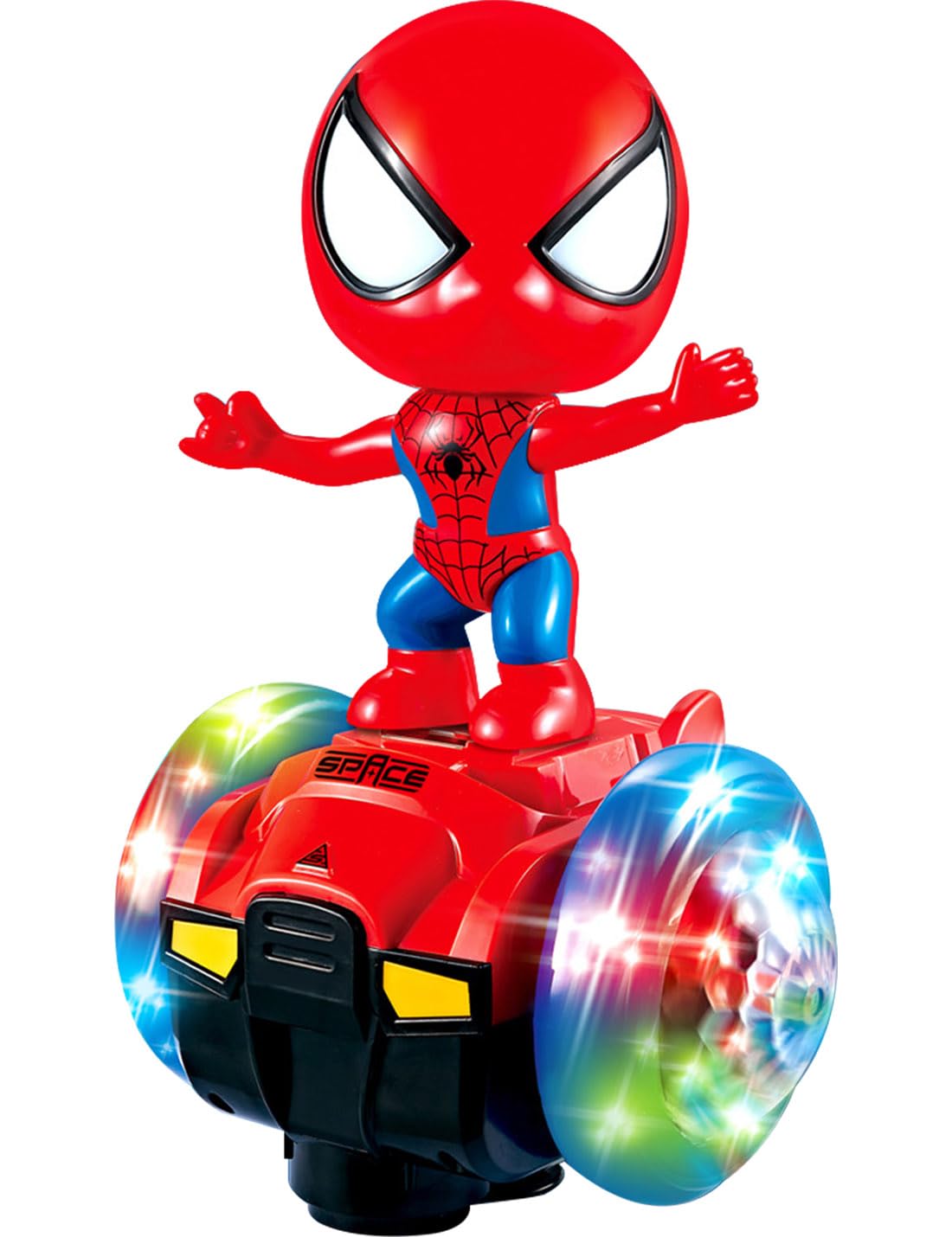 brave troops| Spid Man Interactive Dancing Robot Toy Car for Kids - 360° Spin, Dance Move, Colorful Lights, Music - Educational Gift for Boys & Girls, Ages 3-8, Great for Birthday Christmas
