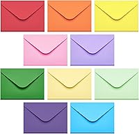Vista 8 de ACSTEP Paquete de 50 Sobres para Tarjetas de Regalo Tamaño Tarjeta de Crédito Mini Sobres Coloridos Pequeños de Bolsillo para Tarjetas de Visita