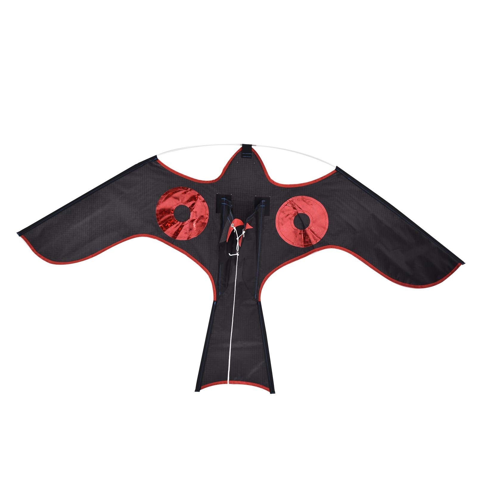 Bird Repelling Eagle Kite Bird Scarer Flying Kite - Flying Hawk Bird Scarer For Garden, Reflective Hawkeye Bird Repeller With 2m Kite Line, For Outdoor Backyard Lawn Farm Garden - 120x64cm