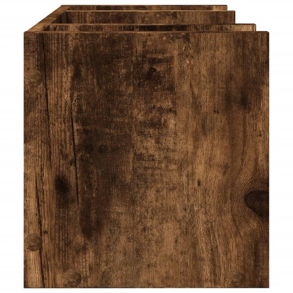 Organizer Scrivania Rovere Fumo 44,5x24x25cm Legno Multistrato,Organizer da Scrivania,Portaoggetti da Scrivania,Organizer da Scrivania-848042