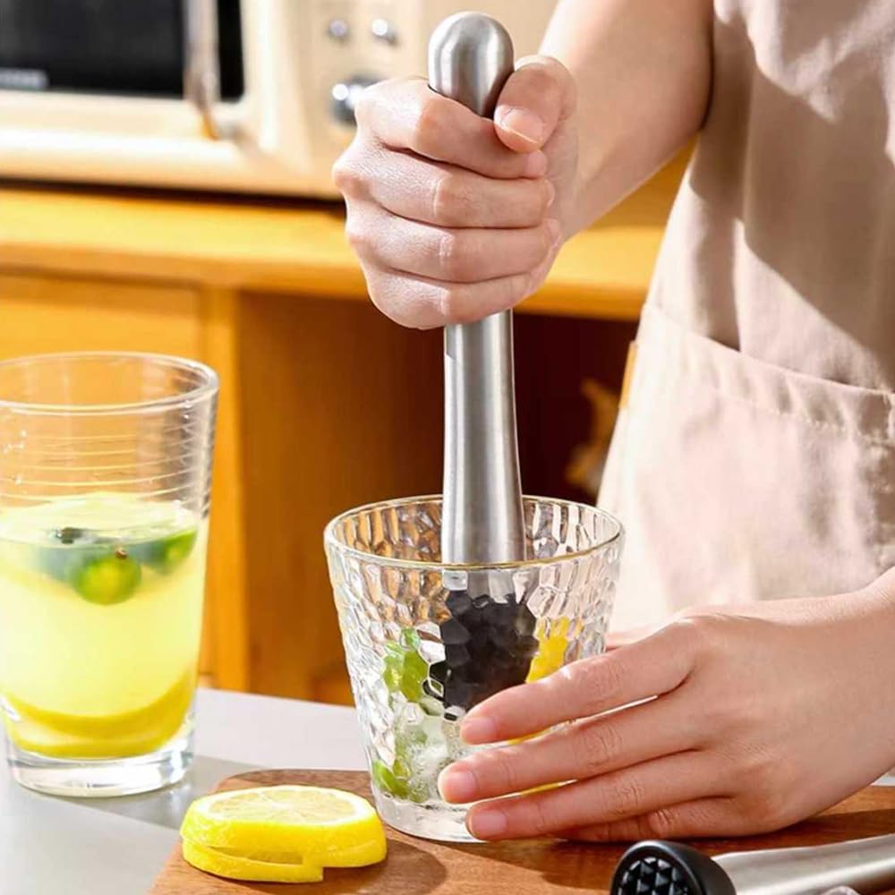 Pilon à cocktail en acier inoxydable pour mojito