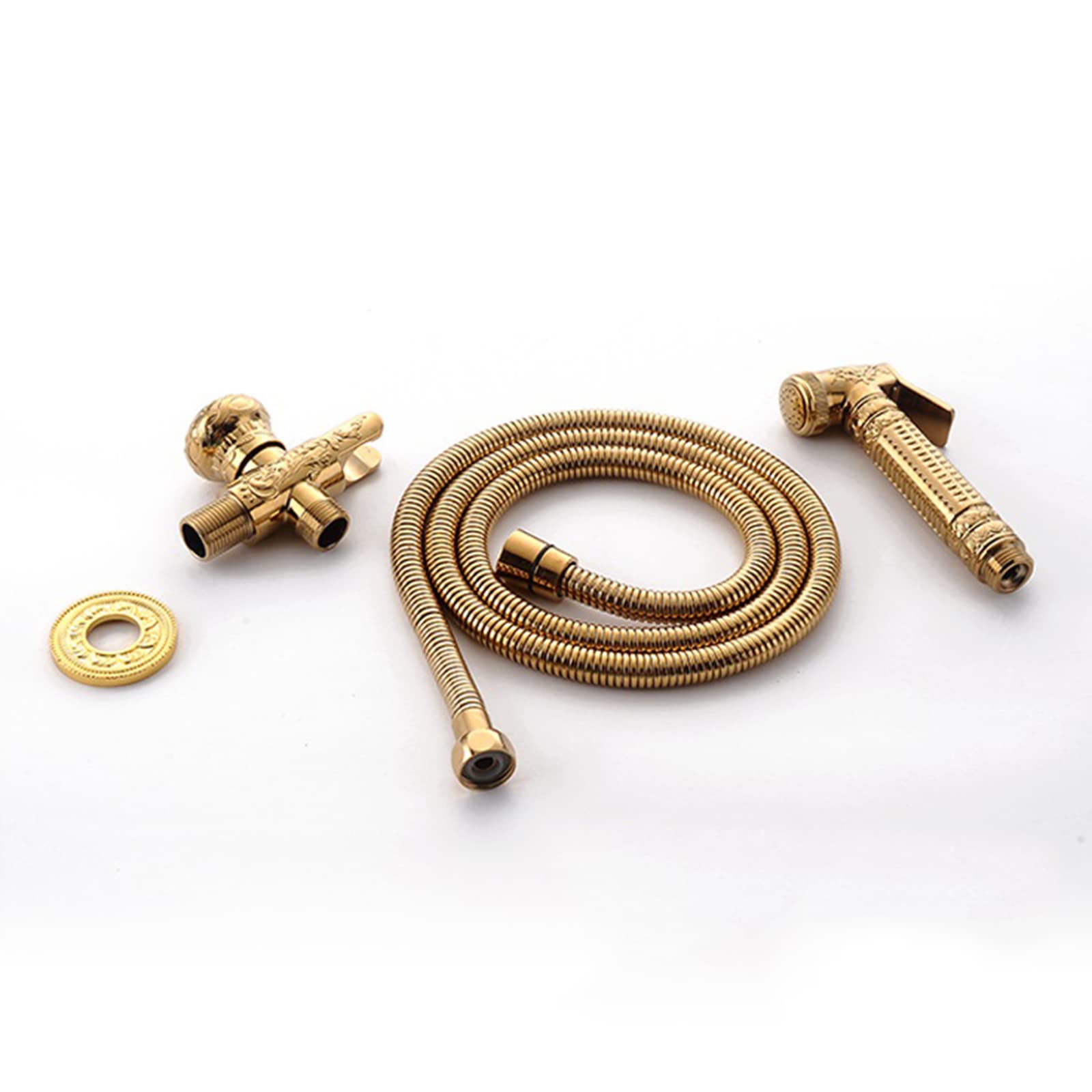 Retrò Rubinetto a Muro Spruzzatore Booster Doccetta per Bidet Miscelatore Manico Singolo Multifunzione Kit Spruzzatore per Bidet Doccino Bidet,Antico,Bifunzionale