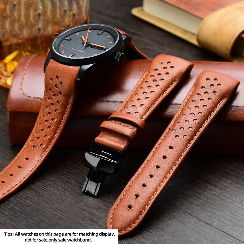 Sangle de montre incurvée en cuir de vache robuste pour séries Multifort M025.627 - 6