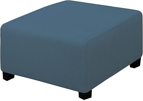 Miniatura 33 de Easy-Going Funda Elástica para Otomana Longitud 20-30 pulgadas Taburete de Almacenamiento Plegable Protector de Muebles Funda Rectangular Suave con