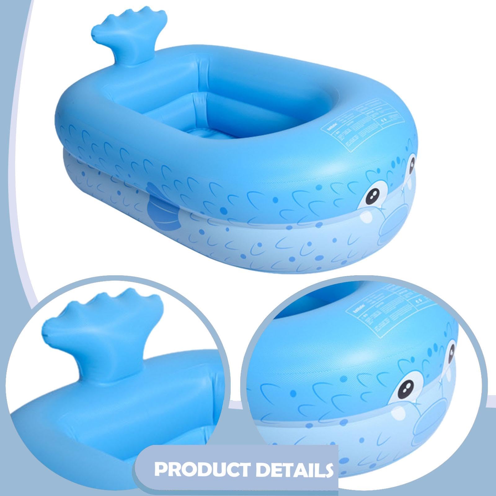 Piscine Gonflable avec Trous de Drainage, Ballon de Jeu pour Salon, Jardin, Terrasse, 160 cm bleu