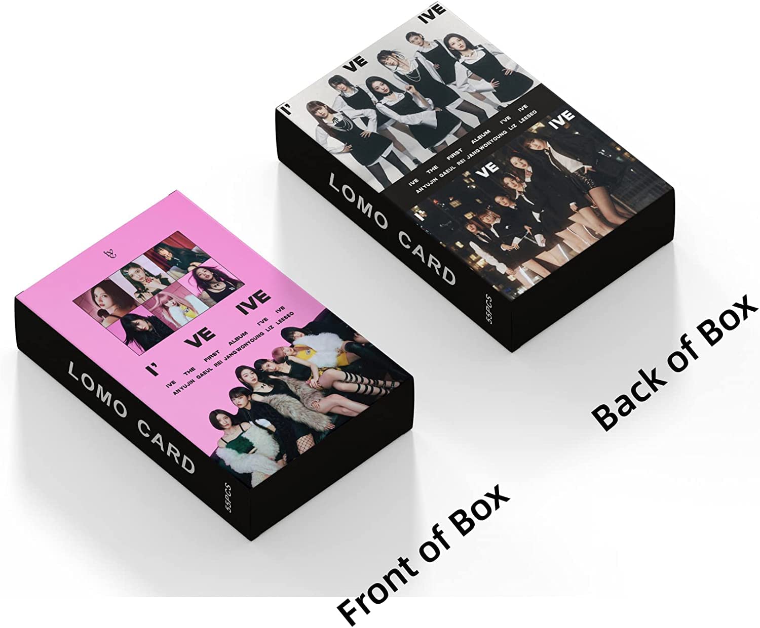 Lomo Cards IVE | 55 Tarjetas Fotográficas Kpop | Coleccionable álbum I'VE | Incluye Yujin, Wonyoung, Liz, Rei, Gaeul, Leeseo