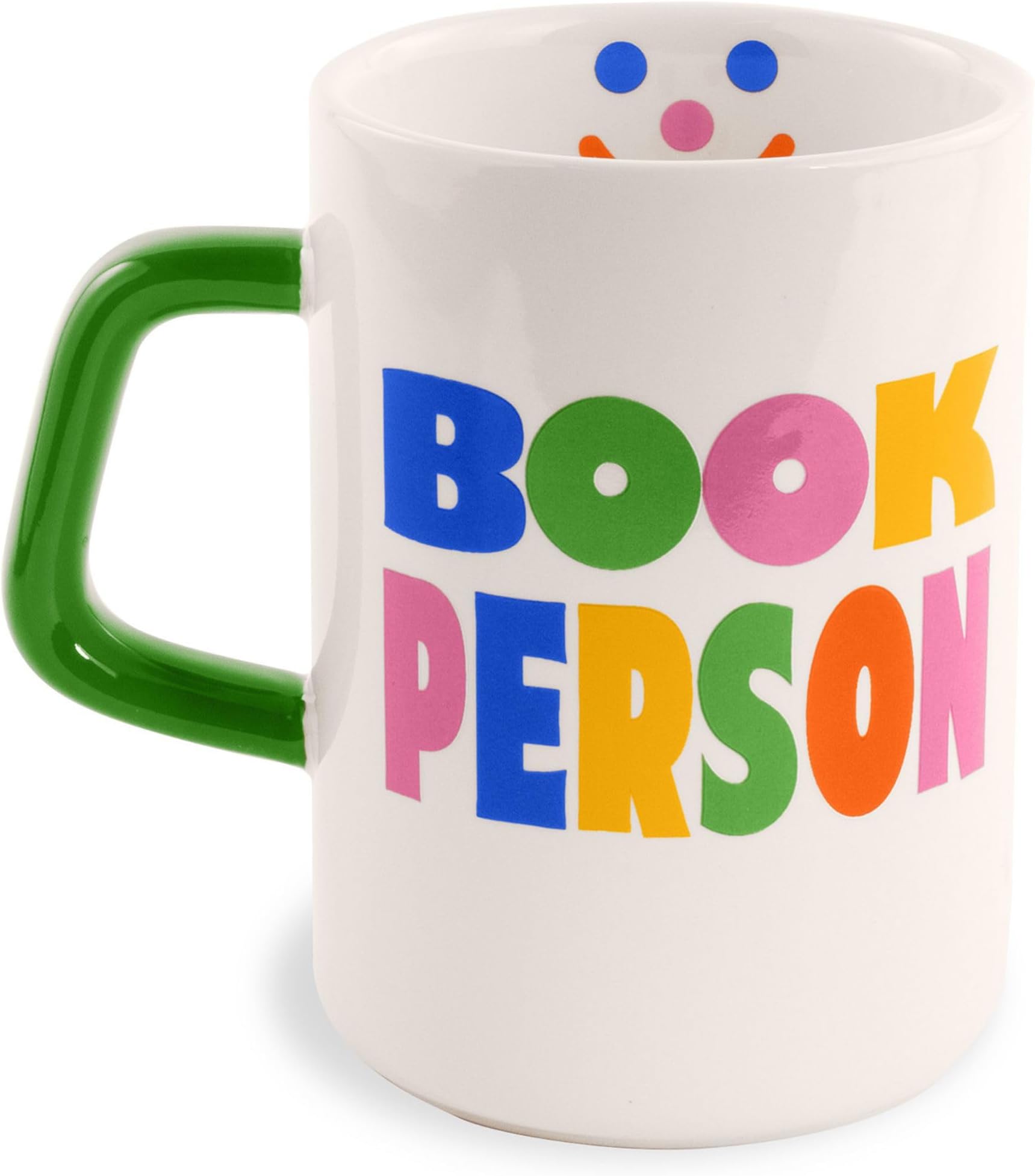 ban.do Ceramic Mug, 12 Ounce Coffee Cup, Dishwasher and Microwave Safe Mug, Book Person