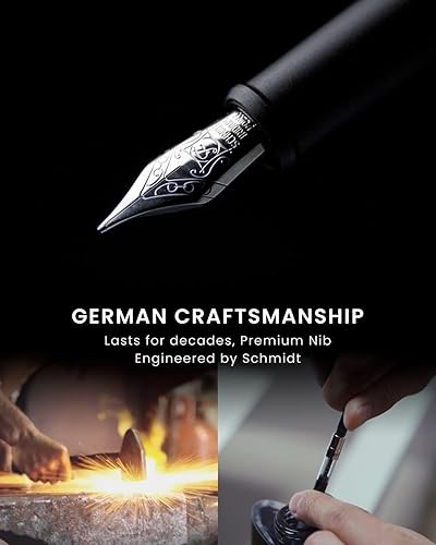 Miniatura 3 de novium Hoverpen 30  Pluma estilográfica minimalista de lujo y bolígrafo roller caja de regalo todo en uno hecha en metal estética futurista