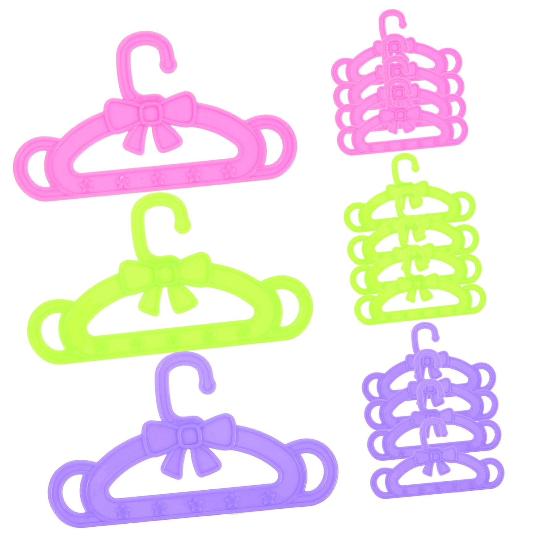 15 Piezas Colgadores de Ropa para Muñecas de Plástico Accesorios para Niñas Colgador para Organizar Ropa de Muñecos Habitaciones Infantiles