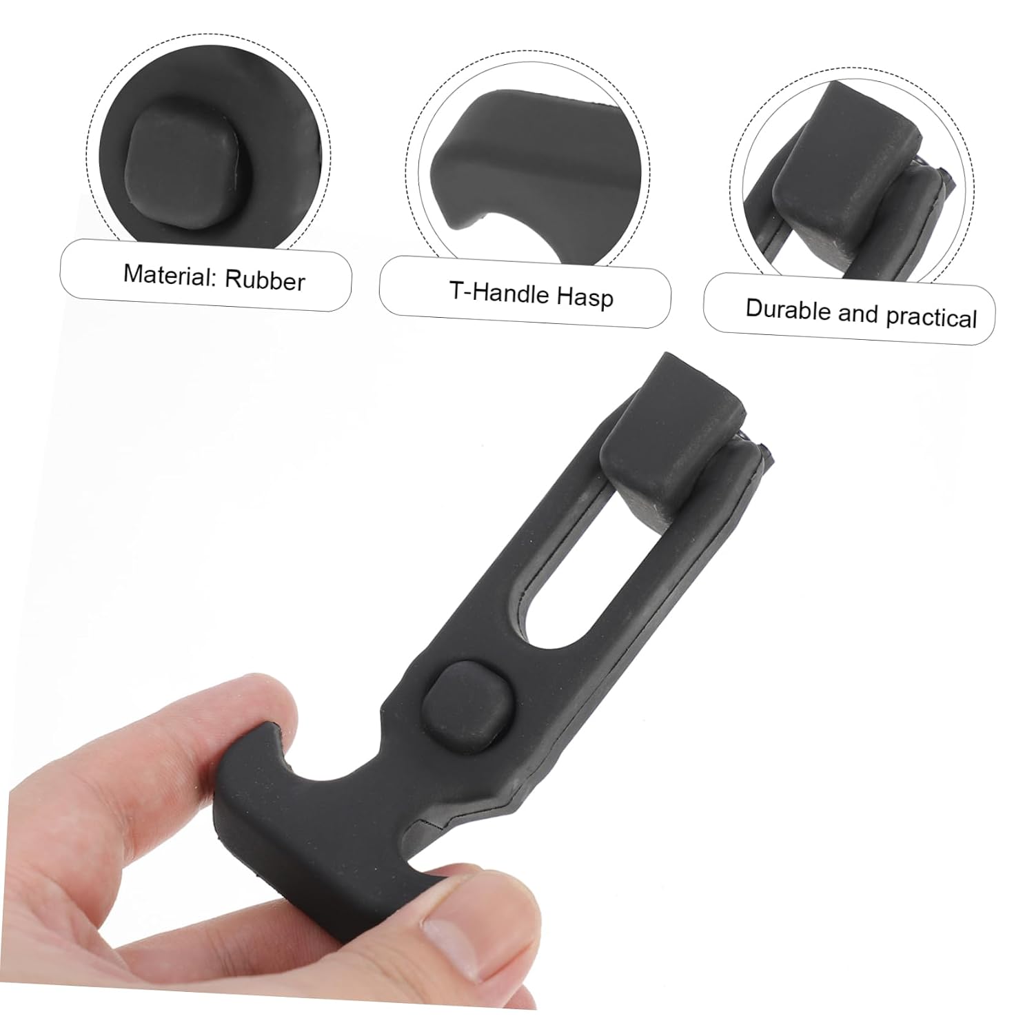 2Pcs Handle Hasp Rubber Flexible Draw Latch for Toolbox Cooler and Engineering Machinery Vibration Absorbing Buckle with Positive Latching
