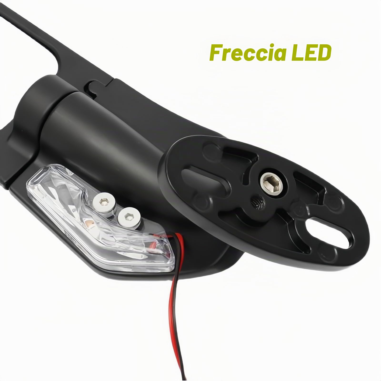 Specchietti retrovisori per moto, girevoli a 360° con indicatori di direzione a LED Specchietti invisibili per Honda CBR600RR, per Kawasaki Ninja 300, per Suzuki GSXR 600, per Yamaha, per Ducati