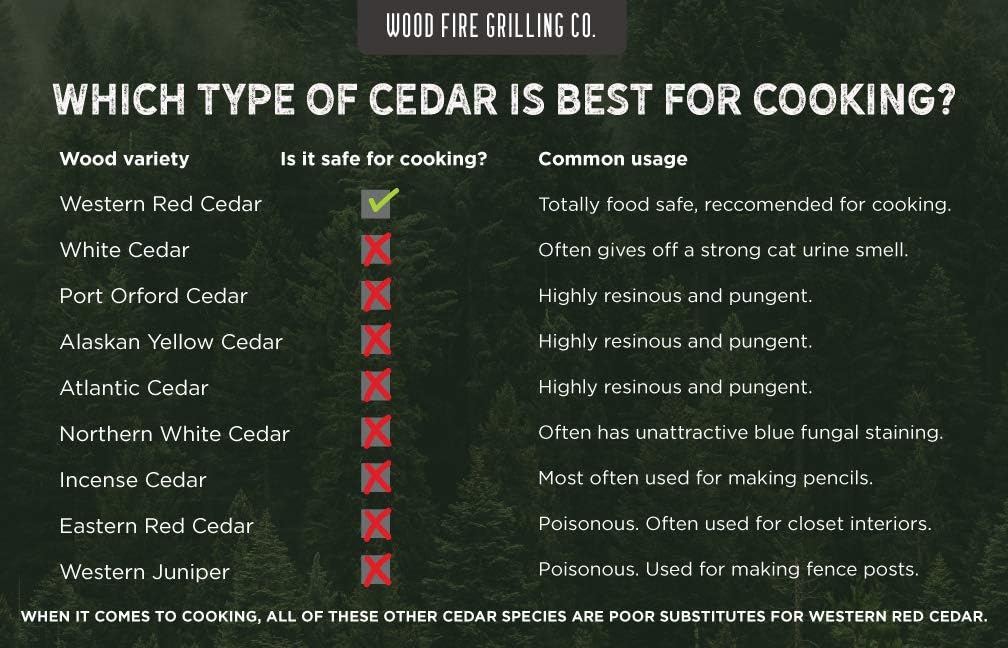 XL Large Cedar Grilling Planks (20 Pack) - 7x15 - Fits Full Filet of Salmon + Free Recipe eBook : Outdoor Grilling Planks : Patio, Lawn & Garden