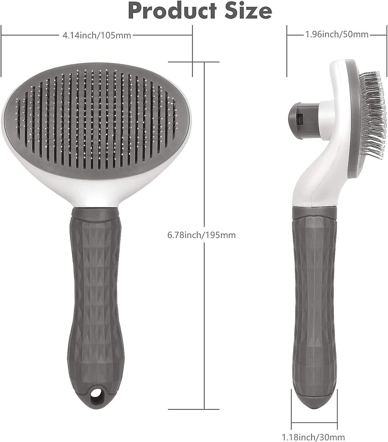 Deriz Pack of 2 Pet Grooming & Pet Bathing Brush Cleaning Slicker Brush Self Cleaning Hair Brush For Dogs Cats Shedding Brush Comb With Handle, Dog Hair Brush For German - 2 Pack 1