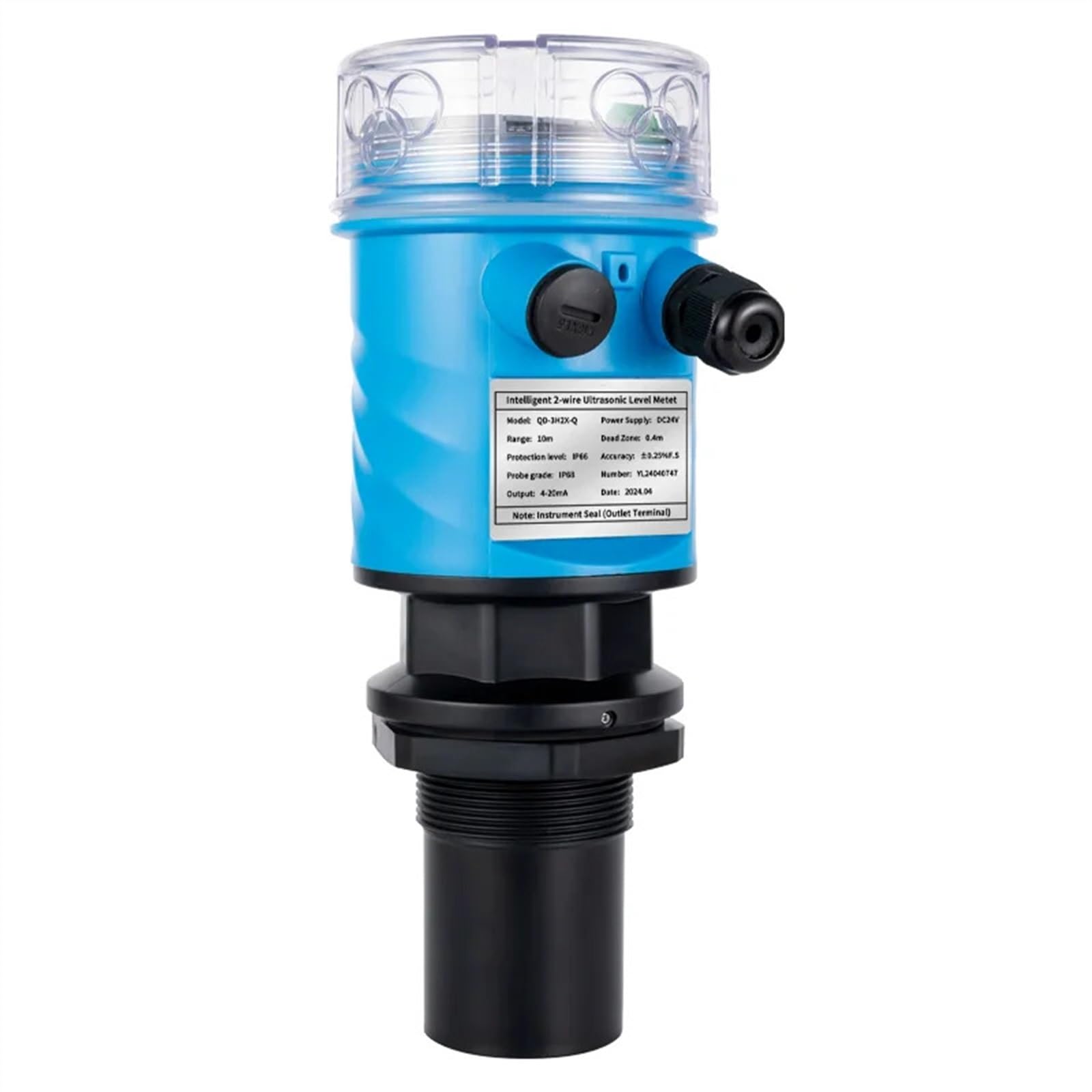 Transmetteur de niveau ultrasonique pour grains et liquide avec capteur sans contact