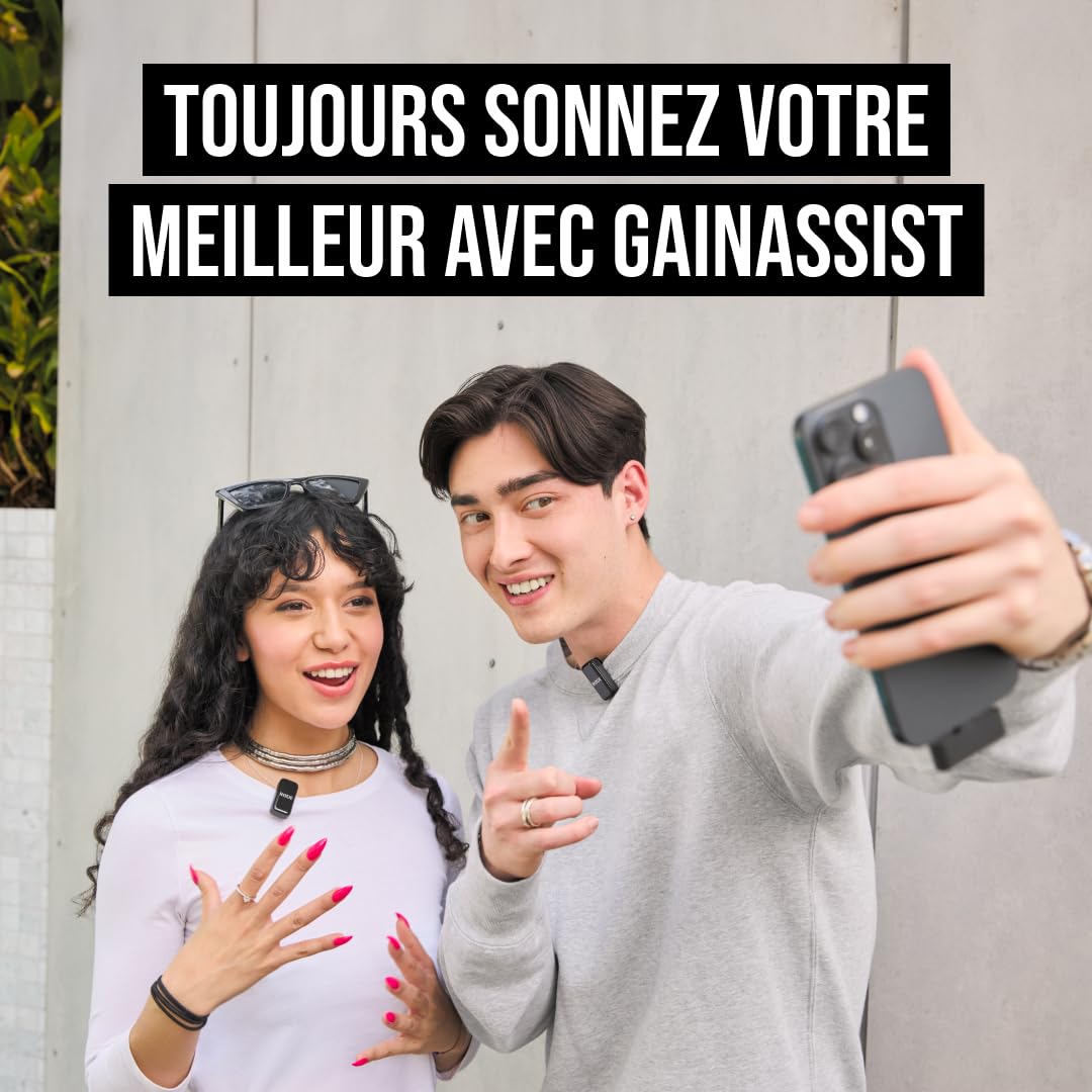 RØDE Wireless Micro, Microphone sans Fil Compact, Deux micros avec boîtier de Charge pour l’Enregistrement vidéo sur Smartphone et la création de Contenu, Lightning (Noir)