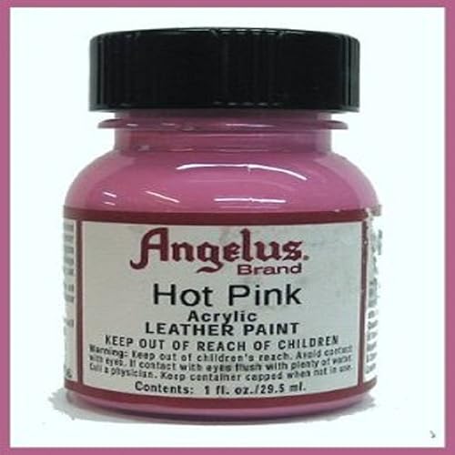 Angelus Pintura acrílica para cuero, 1 onza, rosa intenso por Angelus